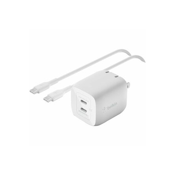 45W USB-C GAN BR,3A,C-C,2M WH