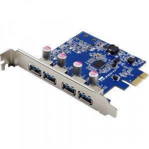 VisionTek Four Port USB 3.0 x1 PCIe Internal Card for PCs and Servers - PCI Express