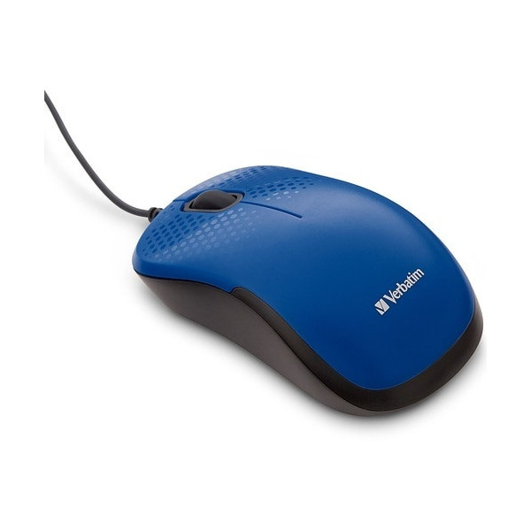 Verbatim Silent Corded Optical Mouse - Blue