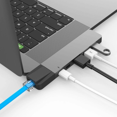 Hyper NET 6-in-2 USB-C Hub - for Notebook/Desktop PC -GN28N-GRY-GL