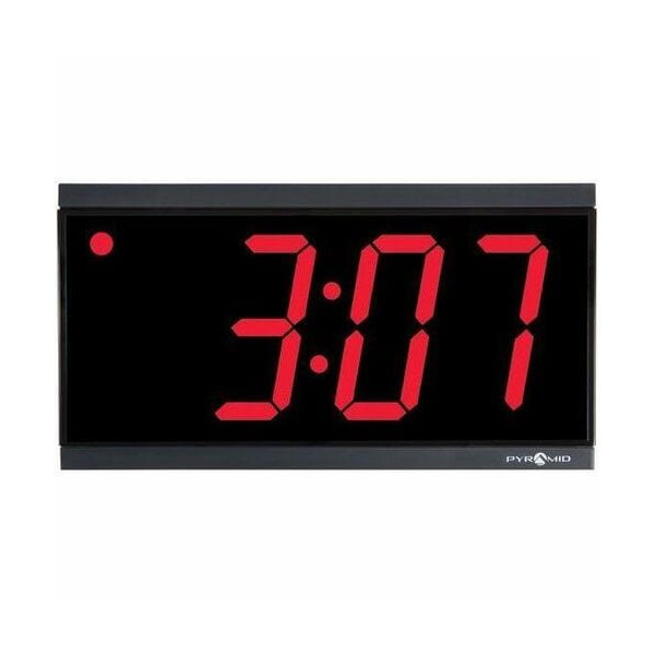 Pyramid Timesystems Pyramid SED4R4LDRB PoE IP Network Synchronized LED DigItal Clock, Red, 4" Numeral