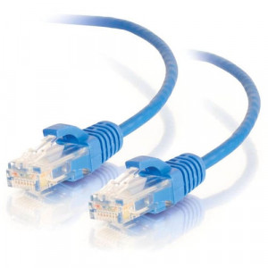 C2G 10ft Cat6 Slim Snagless Unshielded (UTP) Ethernet Cable - Blue - 10 ft Category 6 Network Cable for Network