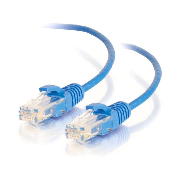 C2G 10ft Cat6 Slim Snagless Unshielded (UTP) Ethernet Cable - Blue - 10 ft Category 6 Network Cable for Network