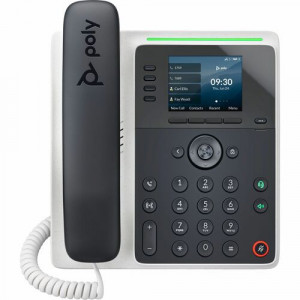 Poly Edge E220 IP Phone - Corded - Corded/Cordless - Bluetooth - Desktop, Wall Mountable - Black - VoIP