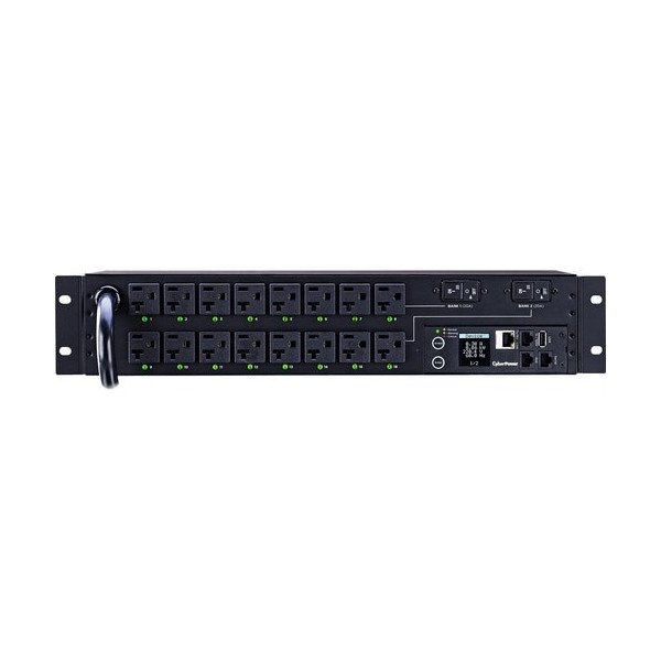 CyberPower PDU41003 16-Outlets PDU - Monitored - NEMA L5-30P - 16 x NEMA 5-20R - 120 V AC - Network (RJ-45) - 2U -