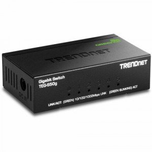 TRENDnet 5-Port Unmanaged Gigabit GREENnet Desktop Metal Switch -TEG-S50G