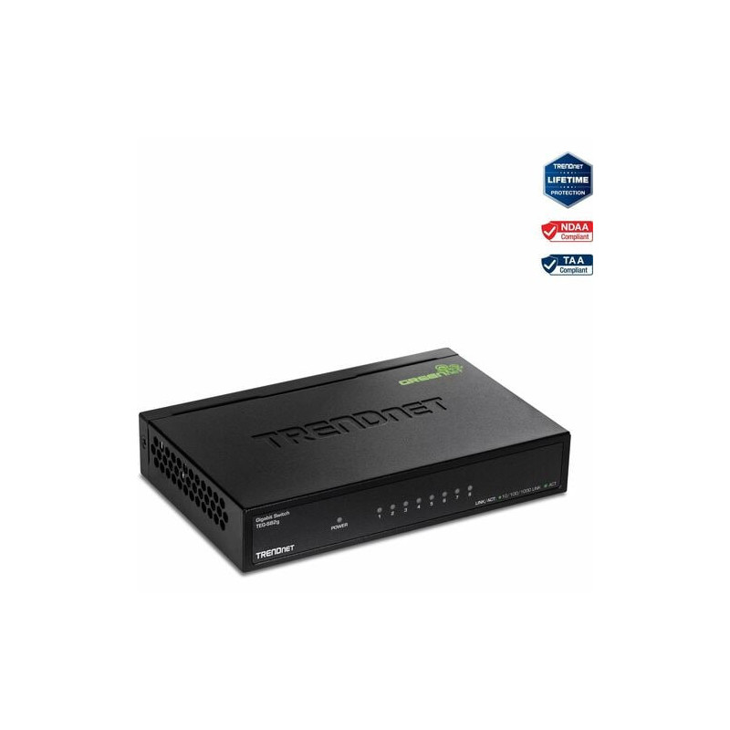 TRENDnet 8-Port Gigabit GREENnet Switch -TEG-S82G