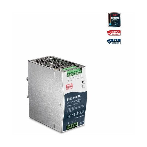 TRENDnet 240W Single Output Industrial DIN-Rail Power Supply