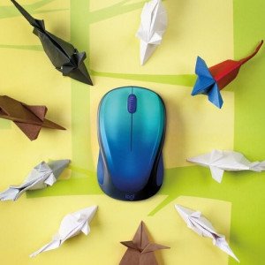 Logitech Design Collection Limited Edition Wireless Mouse with Colorful Designs - USB