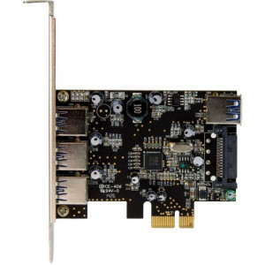 StarTech.com 4 Port PCI Express USB 3.0 Card - 3 External and 1 Internal - 5Gbps - Add four USB 3.0 ports