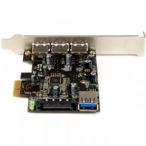 StarTech.com 4 Port PCI Express USB 3.0 Card - 3 External and 1 Internal - 5Gbps - Add four USB 3.0 ports