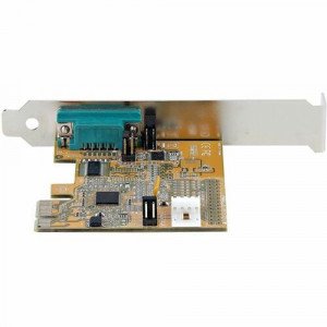 StarTech.com 1-Port PCI Express Serial Card, PCIe to RS232 (DB9) Serial Interface Card, 16C1050 UART, COM Retention,