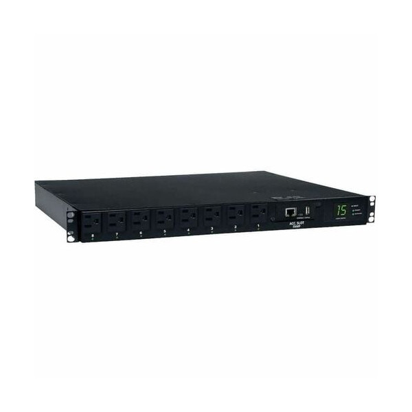 Tripp Lite PDUMH15ATNET PDU Switched ATS 120V 15A 8 Outlet - 8 x NEMA 5-15R - 1.8kVA - 1U Rack-mountable