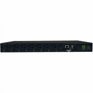 Tripp Lite PDUMH15ATNET PDU Switched ATS 120V 15A 8 Outlet - 8 x NEMA 5-15R - 1.8kVA - 1U Rack-mountable