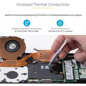 StarTech.com Thermal Paste, 1.5g Metal Oxide Heat Sink Compound, Re-sealable Syringes, CPU Paste - 1.5g