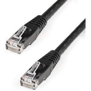 StarTech.com 10ft CAT6 Ethernet Cable - Black Molded Gigabit - 100W PoE UTP 650MHz -