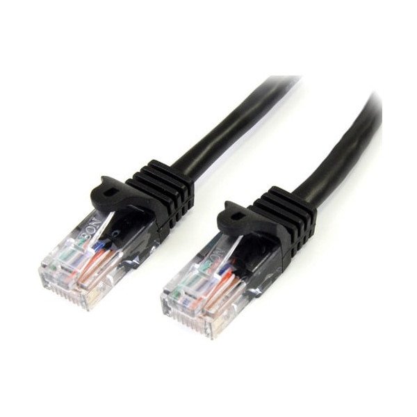 StarTech.com 10 ft Black Cat5e Snagless UTP Patch Cable - Make Fast Ethernet network connections