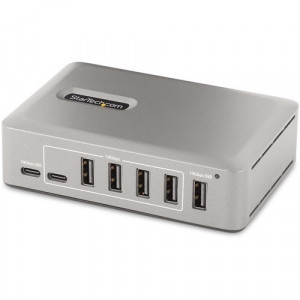 StarTech.com 10-Port USB-C Hub, 8x USB-A + 2x USB-C, Self-Powered w/ 65W Power Supply, USB 3.1 10Gbps Desktop/Laptop USB Hub w