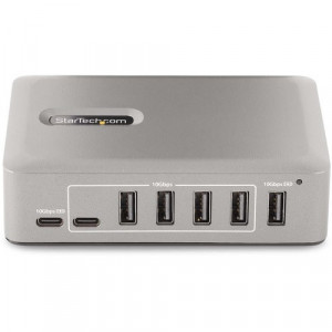 StarTech.com 10-Port USB-C Hub, 8x USB-A + 2x USB-C, Self-Powered w/ 65W Power Supply, USB 3.1 10Gbps Desktop/Laptop USB Hub w