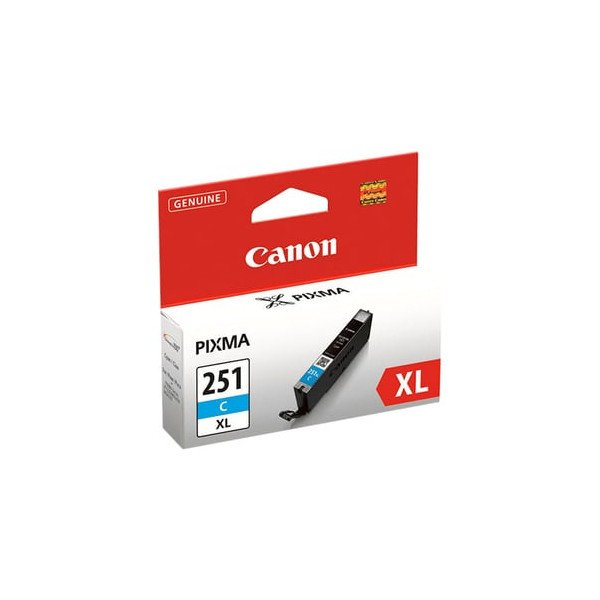 Canon CLI-251XL Original High Yield Inkjet Ink Cartridge - Cyan - 1 Pack - 665 Pages