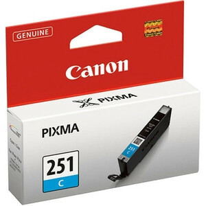 Canon CLI-251C Original Standard Yield Inkjet Ink Cartridge - Cyan Pack - 304 Pages