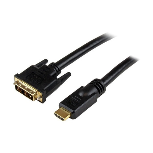 StarTech.com 25 ft HDMIÂ® to DVI-D Cable - M/M - Connect an HDMI®-enabled output device to a DVI-D display,