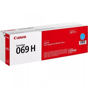 Canon 069 Original High Yield Laser Toner Cartridge - Cyan - 1 Pack - 5500 Pages