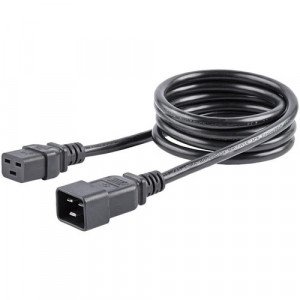 StarTech.com 6ft (1.8m) Heavy Duty Extension Cord, IEC C19 to IEC C20 Black Extension Cord, 15A 250V, 14AWG,