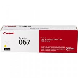 Canon 067 Original Standard Yield Laser Toner Cartridge - Yellow - 1 Pack - 1250 Pages