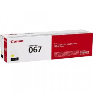 Canon 067 Original Standard Yield Laser Toner Cartridge - Yellow - 1 Pack - 1250 Pages