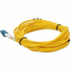 AddOn 10m Single-Mode fiber (SMF) Duplex ST/LC OS1 Yellow Patch Cable - 32.8 ft Fiber Optic Network Cable for Network Device