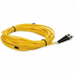 AddOn 10m Single-Mode fiber (SMF) Duplex ST/LC OS1 Yellow Patch Cable - 32.8 ft Fiber Optic Network Cable for Network Device