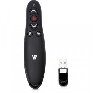 V7 Professional Wireless Presenter with Laser Pointer and microSD Card Reader - Wireless - 35 ft (10668 mm)