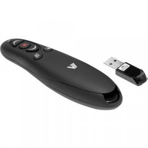 V7 Professional Wireless Presenter with Laser Pointer and microSD Card Reader - Wireless - 35 ft (10668 mm)