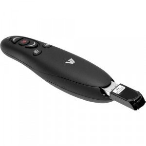 V7 Professional Wireless Presenter with Laser Pointer and microSD Card Reader - Wireless - 35 ft (10668 mm)