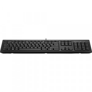 HP 125 Wired Keyboard - Cable Connectivity - USB Type A Interface - PC - Plunger Keyswitch - Black