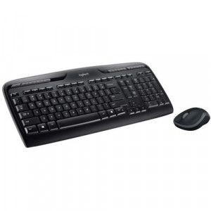 Logitech MK320 Wireless Desktop Combo with Media Shortcuts (French Layout) - USB Wireless RF Keyboard - French