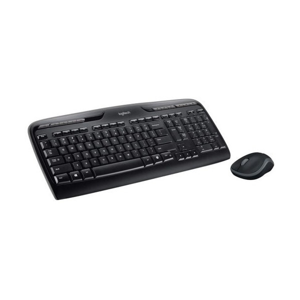 Logitech MK320 Wireless Desktop Combo with Media Shortcuts (French Layout) - USB Wireless RF Keyboard - French