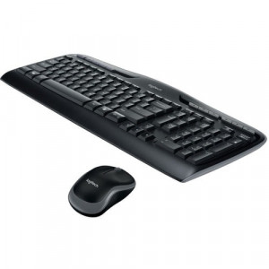 Logitech MK320 Wireless Desktop Combo with Media Shortcuts (French Layout) - USB Wireless RF Keyboard - French