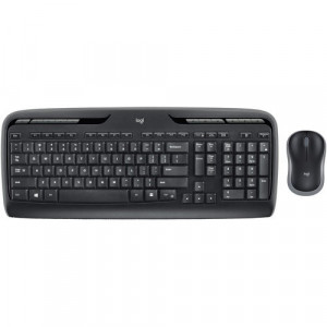 Logitech MK320 Wireless Desktop Combo with Media Shortcuts (French Layout) - USB Wireless RF Keyboard - French