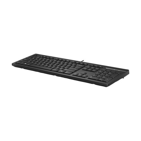 HP 125 Wired Keyboard - Cable Connectivity - USB Interface - English (US) - Chromebook, Notebook - PC - Plunger Keyswitch