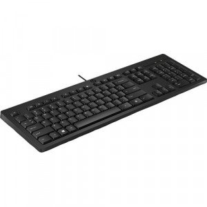 HP 125 Wired Keyboard - Cable Connectivity - USB Interface - English (US) - Chromebook, Notebook - PC - Plunger Keyswitch