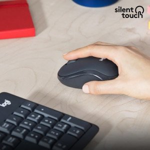 Logitech MK295 Silent Wireless Combo - USB Wireless Wi-Fi/RF - Graphite - USB Wireless Wi-Fi Mouse,