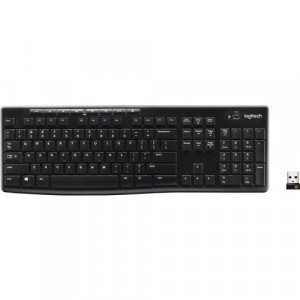 Logitech K270 Keyboard - Wireless Connectivity - RF - 33 ft (10058.40 mm) - 2.40 GHz - USB Interface