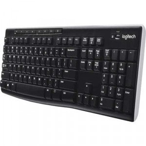 Logitech K270 Keyboard - Wireless Connectivity - RF - 33 ft (10058.40 mm) - 2.40 GHz - USB Interface