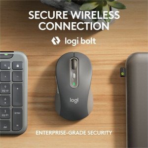 Logitech Signature Slim for Business MK955 Keyboard & Mouse - USB Type A Wireless Bluetooth 5.1 Keyboard