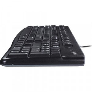 Logitech K120 Plug-and-Play USB Keyboard - Cable Connectivity - USB Interface - Rugged - English - PC - Black