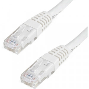 StarTech.com 100ft CAT6 Ethernet Cable - White Molded Gigabit - 100W PoE UTP 650MHz