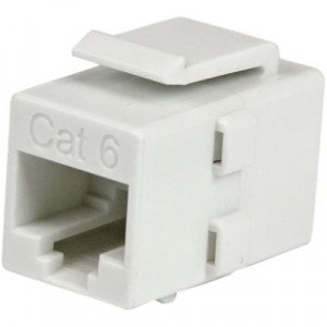 StarTech.com White Cat 6 RJ45 Keystone Jack Network Coupler -C6KEYCOUPLWH