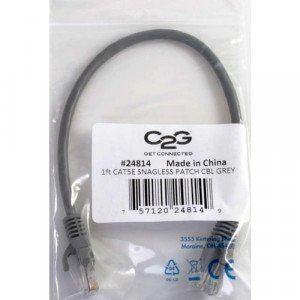 C2G Cat5e Patch Cable - RJ-45 Male Network - RJ-45 Male Network - 3.05m - Gray